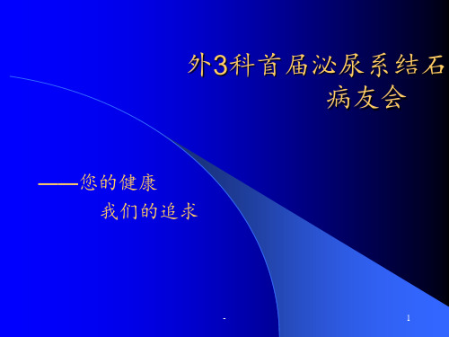 泌尿系结石健康教育ppt课件