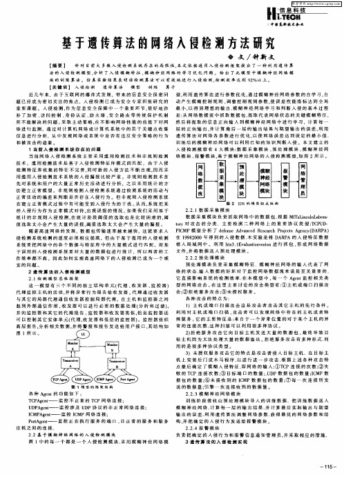 基于遗传算法的网络入侵检测方法研究