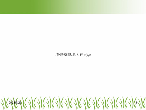 (最新整理)肌力评定ppt