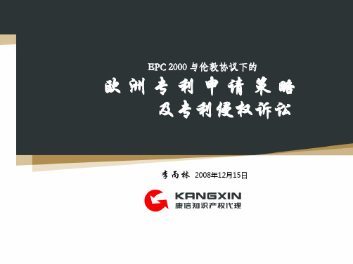 欧洲专利申请策略及专利诉讼