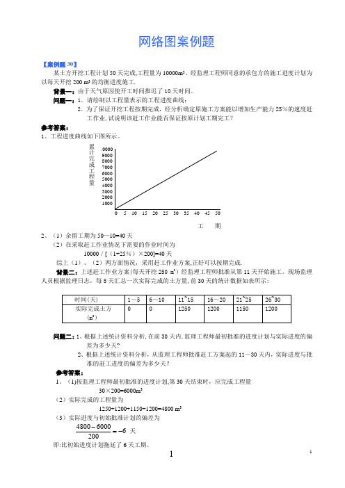 施工组织网络图案例题