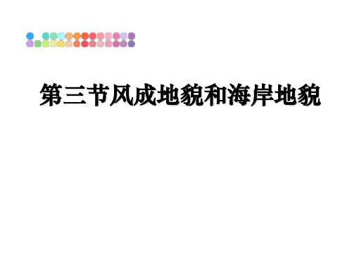 最新第三节风成地貌和海岸地貌课件PPT