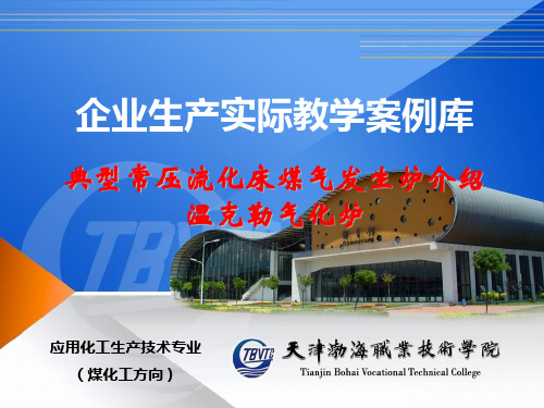 煤化工方向-企业生产实际教学案例库