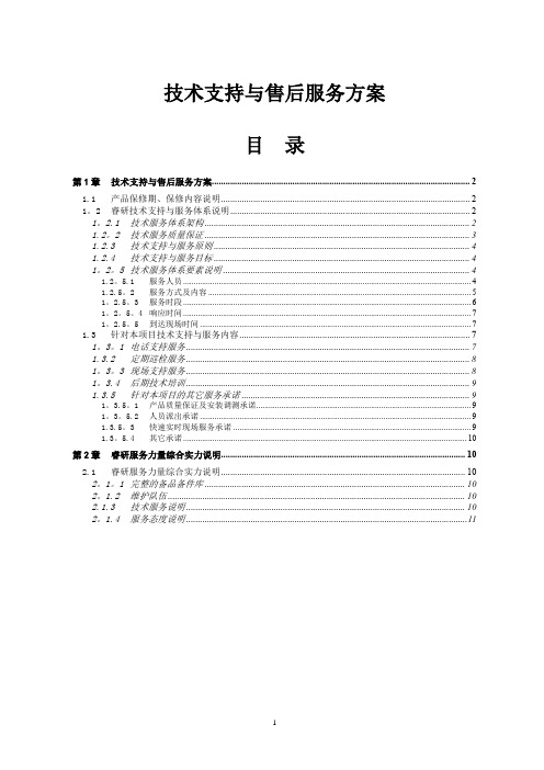 技术支持与售后服务方案