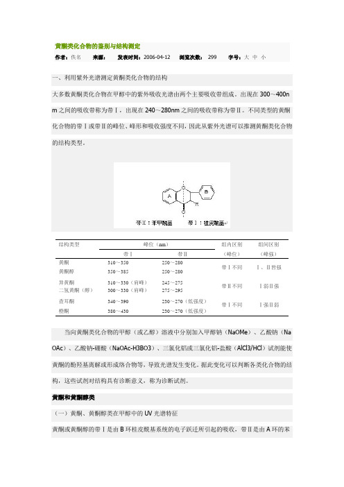 黄酮类化合物的鉴别与结构测定