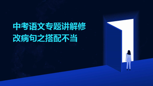 中考语文专题讲解修改病句之搭配不当