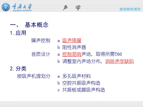 建筑声学基础知识