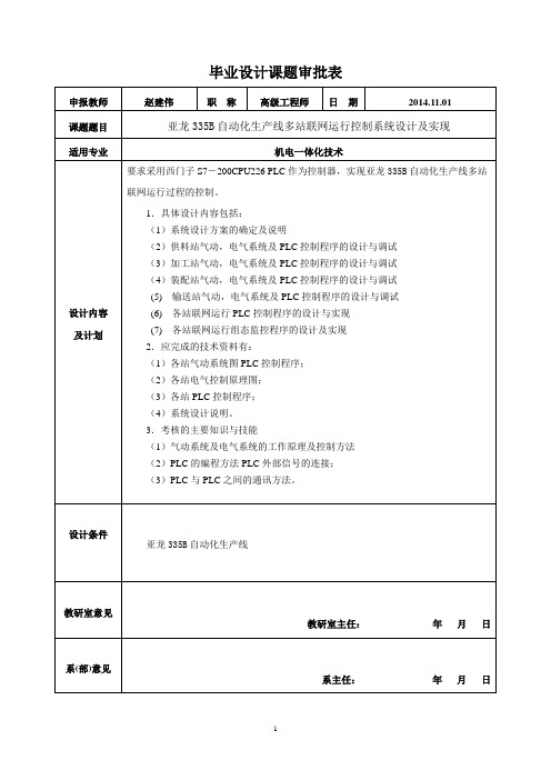 2014年毕业设计审批表(赵建伟)