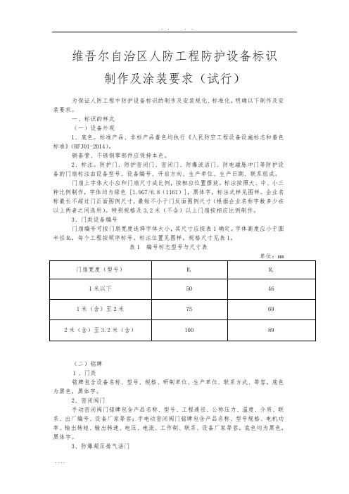 新疆维吾尔自治区人防工程防护设备标识-(2)