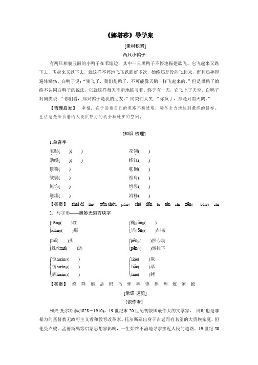 人教版高中语文外国小说欣赏《四单元  阅读  娜塔莎》优质课教案_23