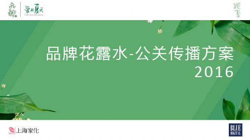 品牌花露水六神-公关传播营销推广方案