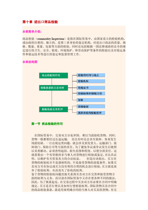 第十章 进出口商品检验