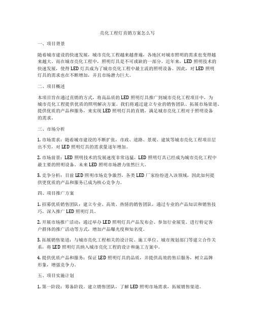 亮化工程灯直销方案怎么写