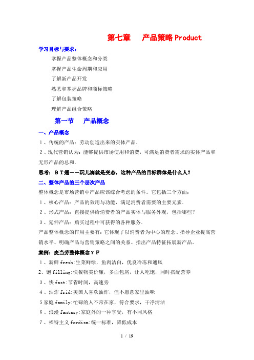 第七章产品策略Product