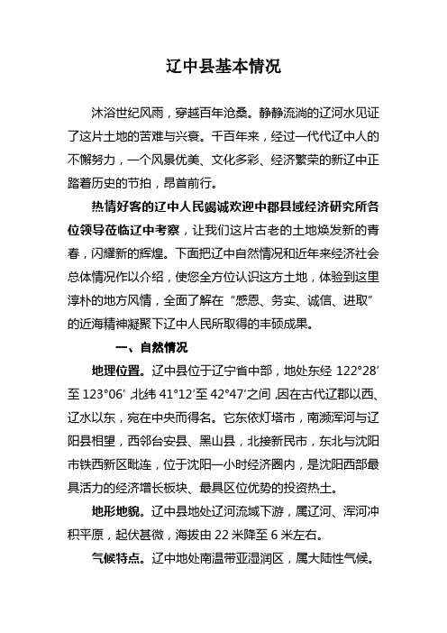 辽中概况