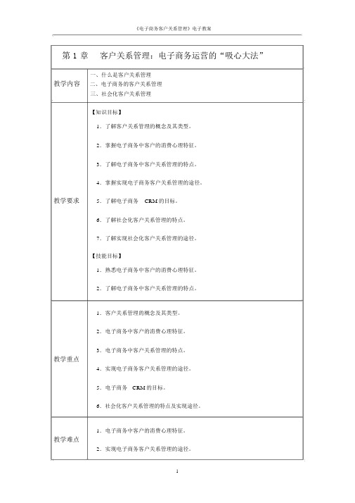 《电子商务客户关系管理》教案.doc