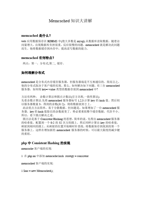 Memcached知识大讲解