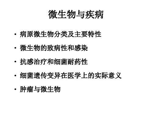 微生物与人类疾病 ppt课件