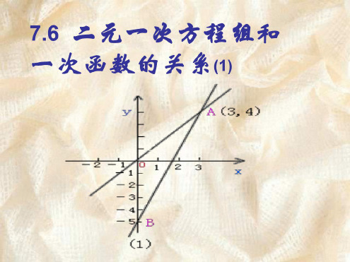 二元一次方程和一次函数的关系(1)[上学期]--北师大版