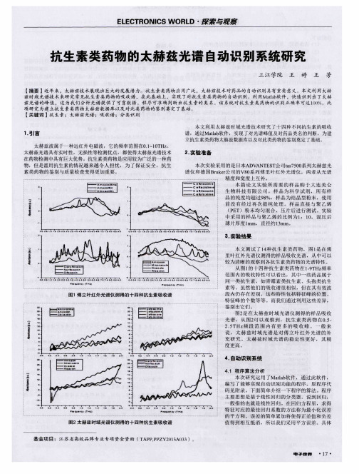 抗生素类药物的太赫兹光谱自动识别系统研究