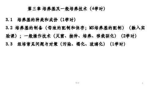 植物组织培养培养基及操作技术精选ppt