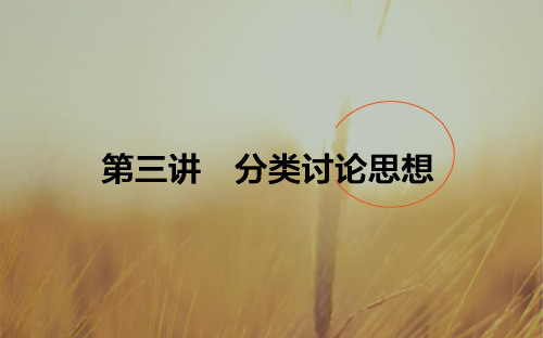 最新-2021届高考数学文二轮复习课件：1.3 分类讨论思想 精品