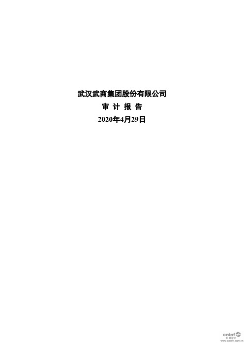 鄂武商A：2019年年度审计报告