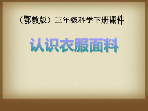 《认识衣服面料》.PPT(新版本)