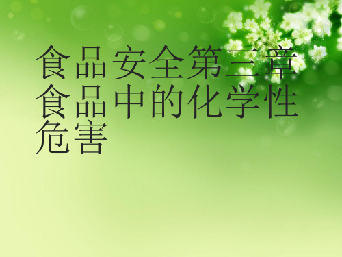 食品安全第三章食品中的化学性危害优秀课件