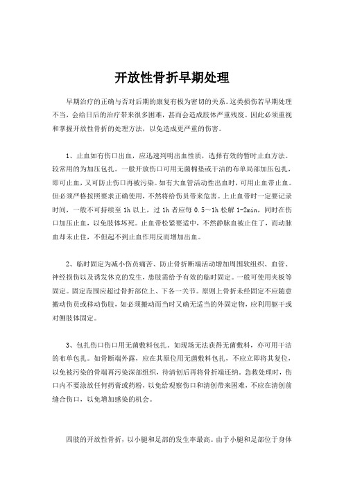 开放性骨折早期处理