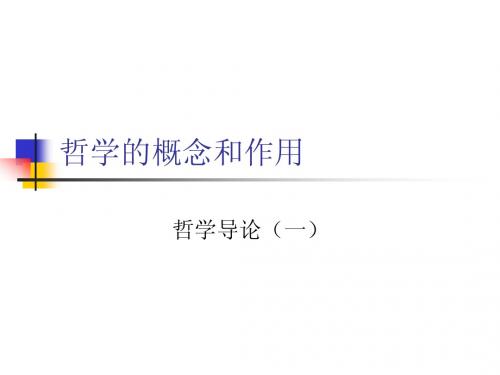 哲学导论一
