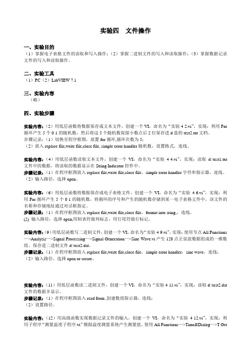 LabVIEW文件操作