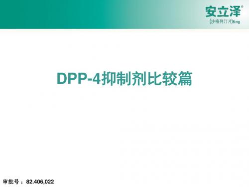 DPP-4抑制剂比较PPT-82.406,022资料
