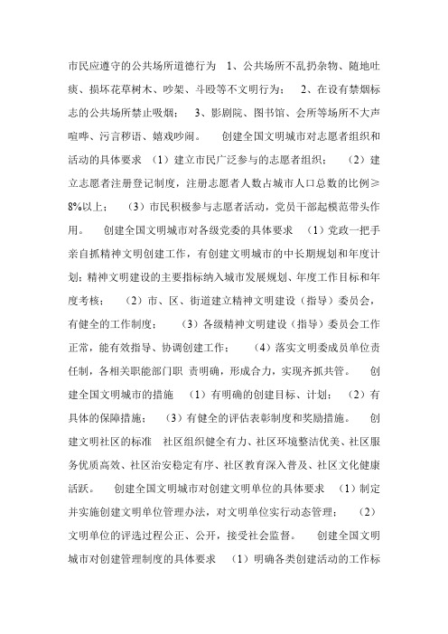 市民应遵守的公共场所道德行为  1