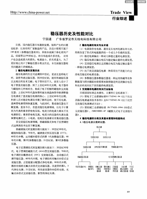 稳压器历史及性能对比