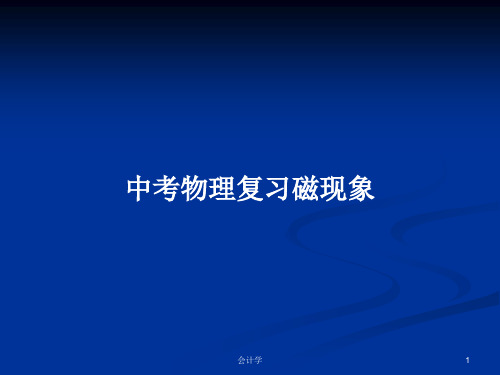 中考物理复习磁现象PPT学习教案