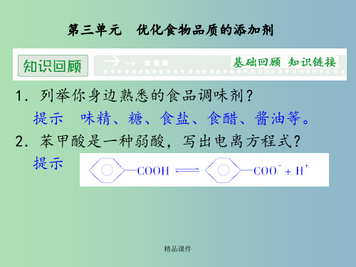 高中化学 2.3优化食物品质的添加剂 苏教版选修1