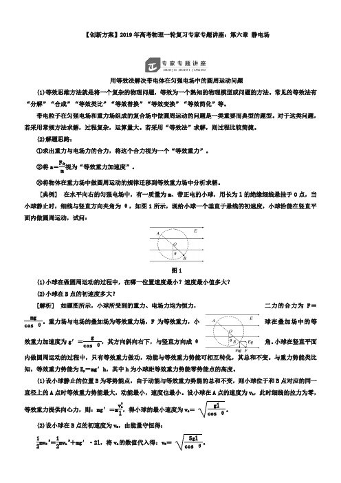 高考一轮复习【第六章】《静电场》专题讲座(含答案)
