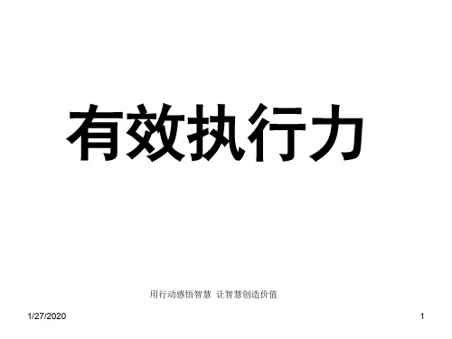 有效执行力培训课件