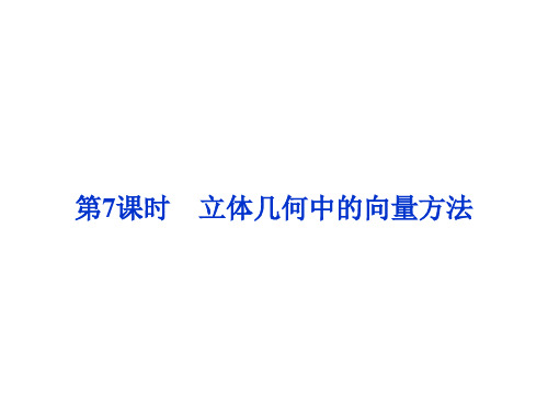 高中数学  立体几何中的向量方法.ppt