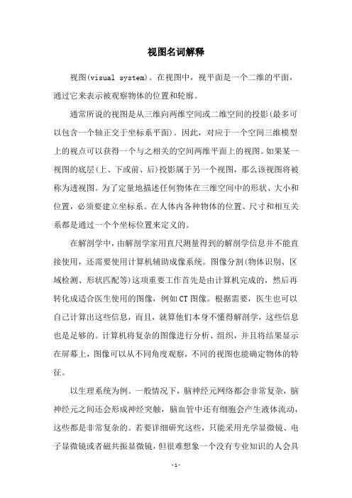 视图名词解释
