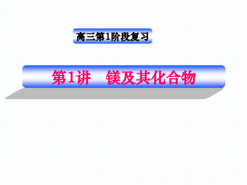 镁及其化合物2011930
