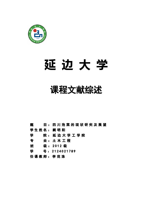 四川泡菜的现状研究及展望