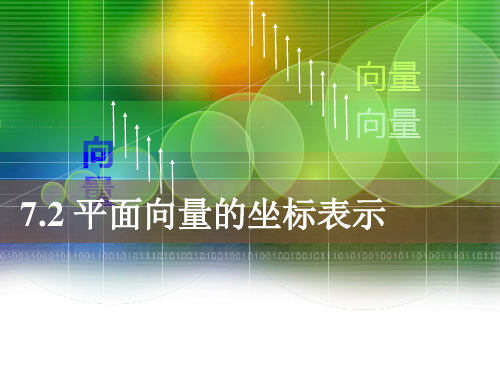 【中职】7.2 平面向量的坐标表示 高教版 精品课件