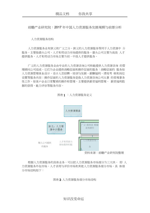 前瞻产业研究院：2017年中国人力资源服务发展规模与前景分析