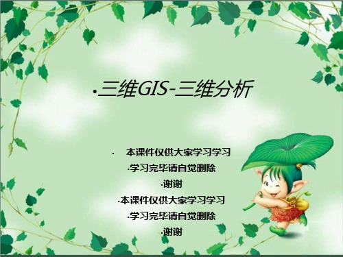 三维GIS-三维分析