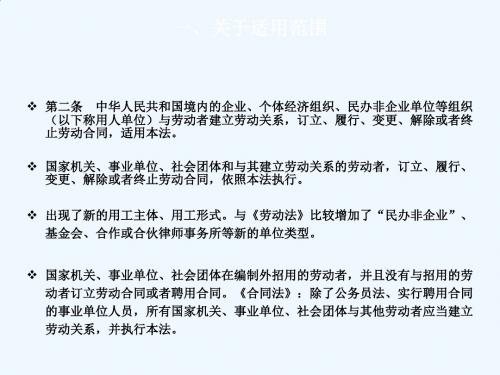 劳动合同法实用培训教程PPT课件( 31页)