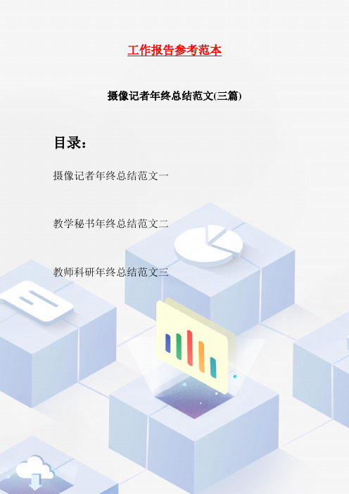 摄像记者年终总结范文(三篇)