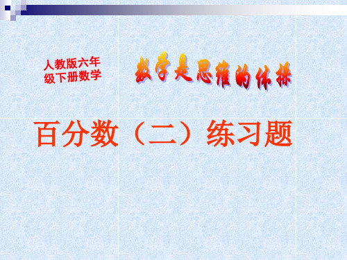 新人教版百分数(二)练习题