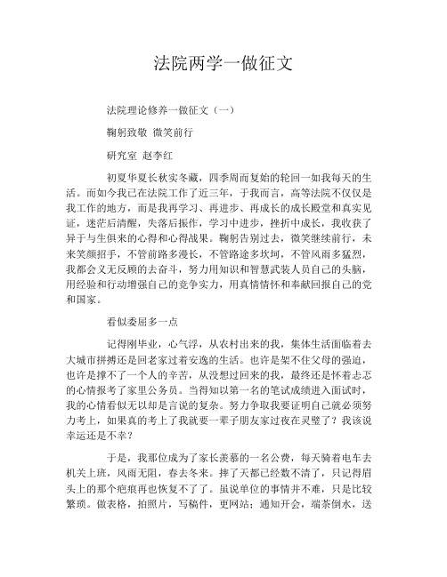 法院两学一做征文